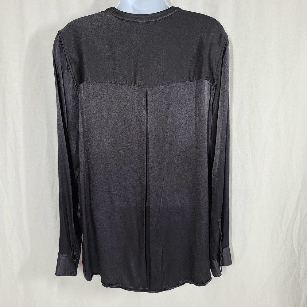 Rails Reiss Satin Popover Top Half Button Long Sl… - image 4